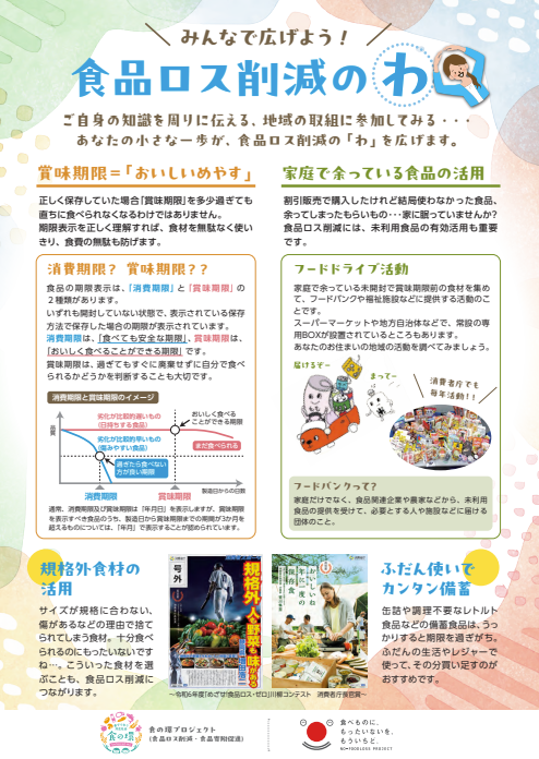 食品ロス削減啓発チラシ・冊子（裏表紙）